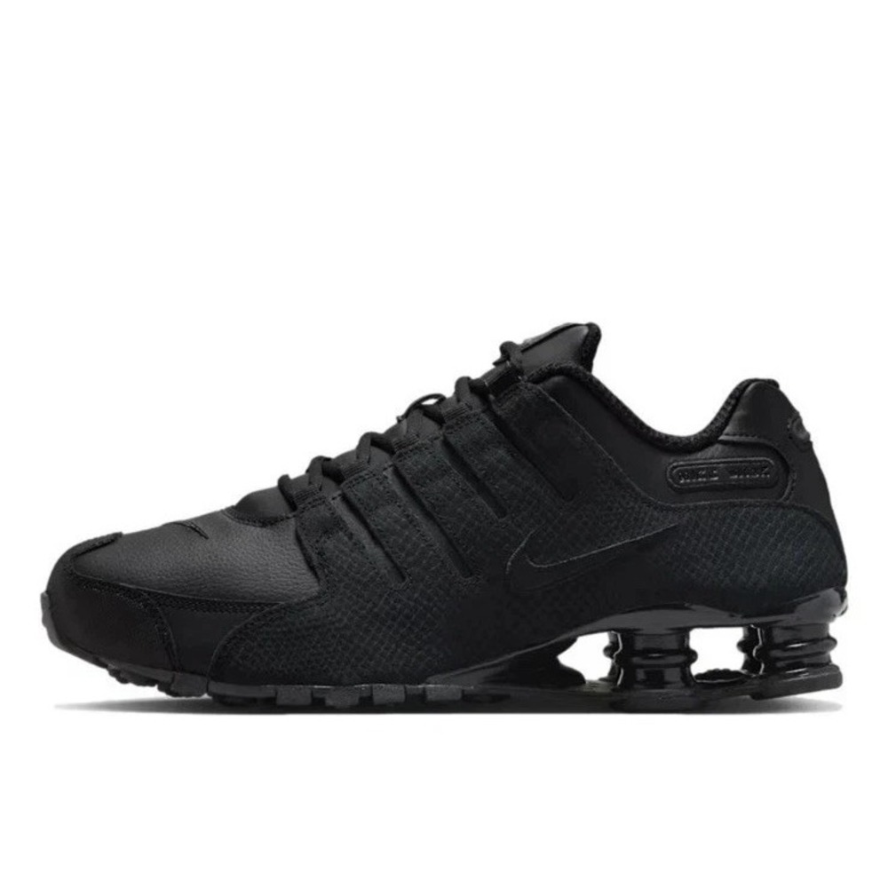 Men's Size 10 - Nike Shox NZ Triple Black Shoes 378341-001 Running Shoes NEW